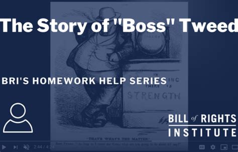 The Story Of Boss Tweed BRI S Homework Help Series