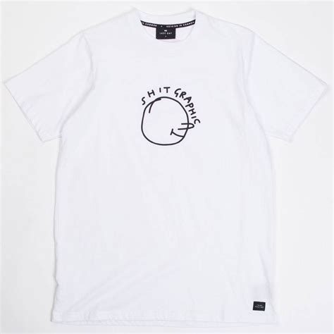 Lazy Oaf Men Shit Graphic Tee white