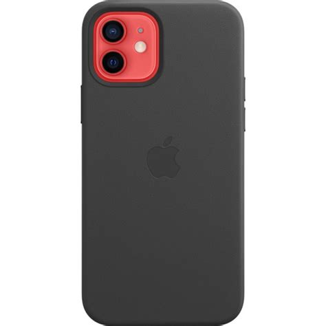 Apple Leder Case mit MagSafe Handyhülle schwarz iPhone 12 12 Pro