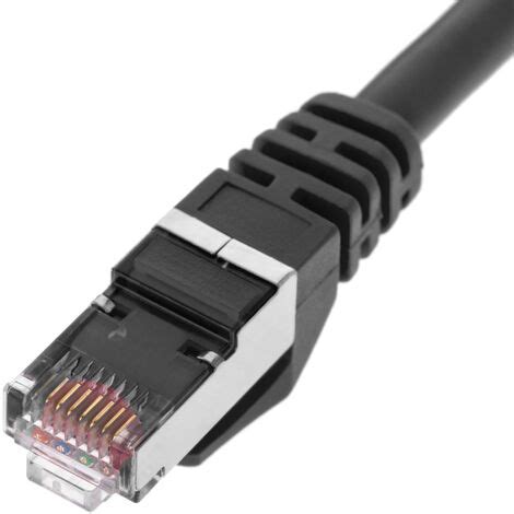 CableMarkt Cavo Di Rete FTP Con Connettore RJ45 Cat 6A Nero 25 Cm