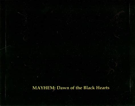 Car Tula Interior Trasera De Mayhem Dawn Of The Black Hearts Portada