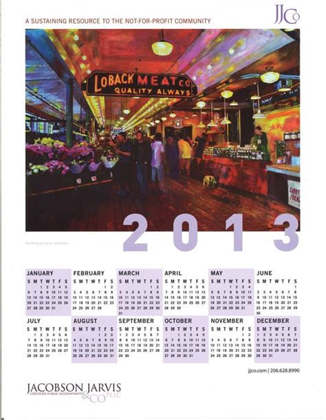 Annual Calendar Gallery Jacobson Jarvis Co