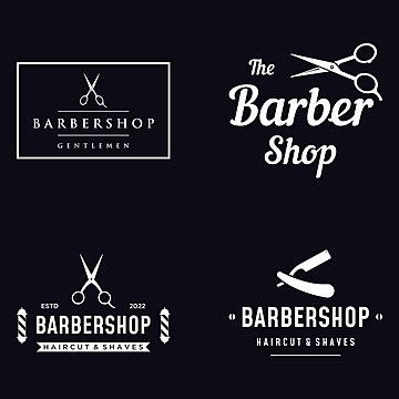 Vintage Barbershop Logo With Scissors And Razor Tools Vector Label