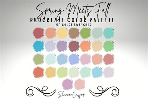 Digital Spring Colors Procreate Color Palette Art Collectibles Etna