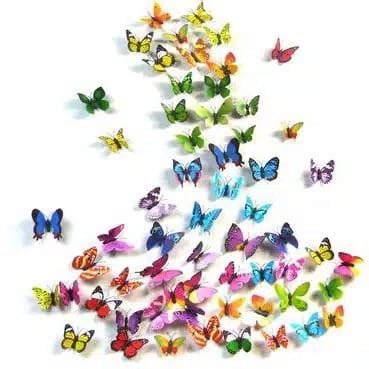 Jual Stiker Dinding D Motif Kupu Kupu Wall Sticker Pcs Butterfly