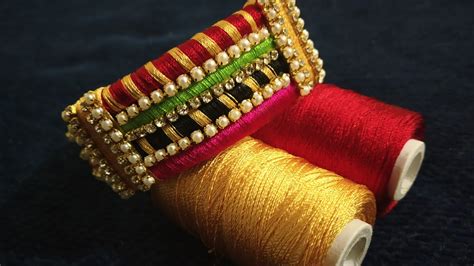 Latest Silk Thread Kada Bangles Making At Home Easy And Simple