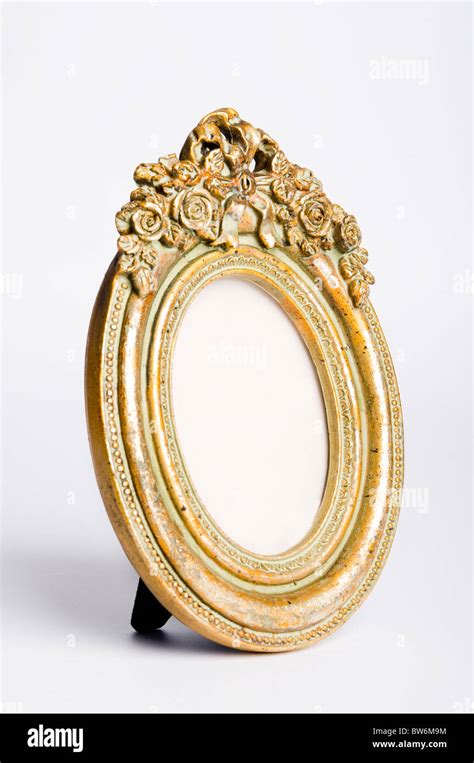 vintage oval picture frame decorated stock photo alamy