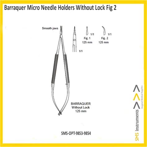 Barraquer Micro Needle Holders Without Lock Sms Instruments Malaysia