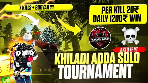 140 Win Khiladi Adda Solo Tournamentper Kill 20 Full Intense Fight