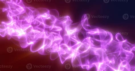 Abstract Purple Energy Waves From Futuristic Hi Tech Mesh Particles