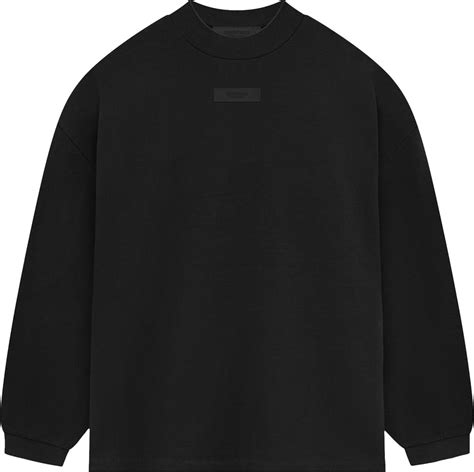 Buy Fear Of God Essentials Long Sleeve Shirt Ii Jet Black 125sp244204f Goat