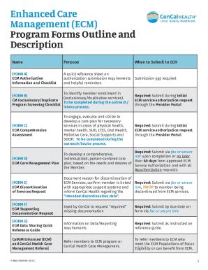 Fillable Online ECM Authorization Information And Checklist Form A