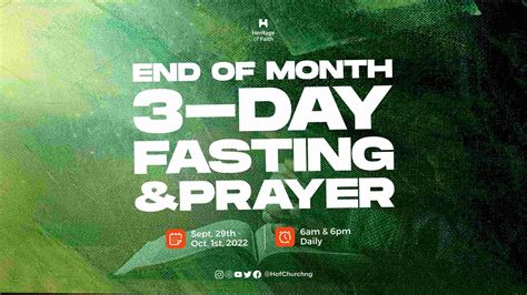 3 DAYS END OF MONTH PRAYER AND FASTING DAY THREE MORNING REVD