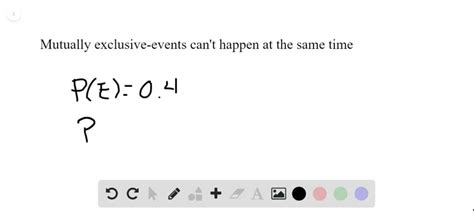 SOLVED E And F Are Mutually Exclusive Events P E 0 4 P F 0 5