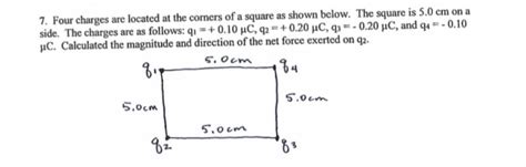 Answered 7 Four Charges Are Located At The Bartleby