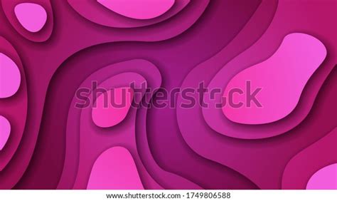 Pink Abstract Paper Cut Background Vector Stock Vector Royalty Free