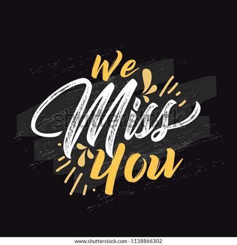 Handwritten Lettering Miss You Stock Vector Royalty Free 1138866302