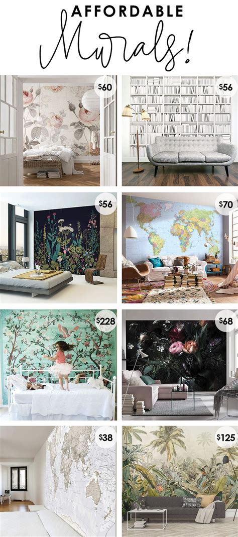 9 affordable wallpaper murals, starting at $55! | Affordable wallpaper, Wall murals diy, Peal ...