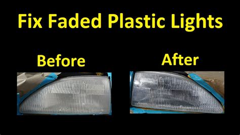 Restore Plastic Headlights Car Lenses How To Restore Faded Lights Tutorial Youtube