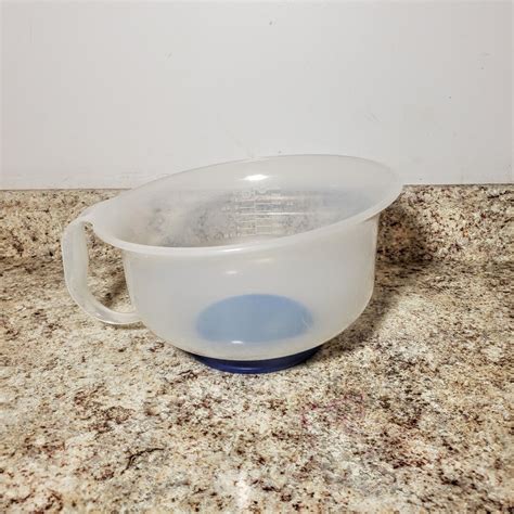 Vintage Tupperware Mix N Store Batter Bowl Clear Measuring Cup 3582 Etsy