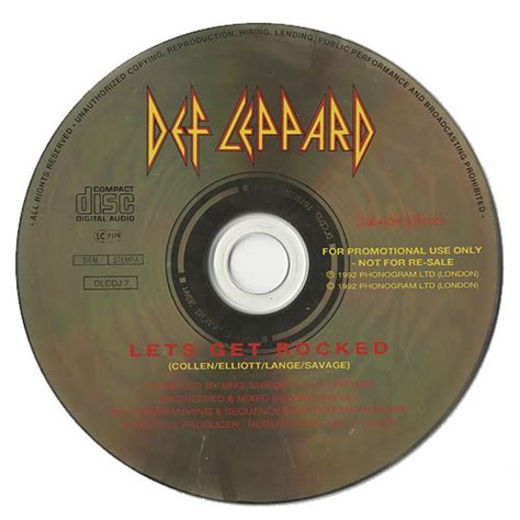 Def Leppard Let S Get Rocked Uk Promo Cd Single Cd