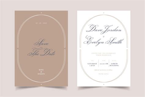 Free Vector | Flat design postcard wedding invitations