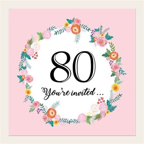 Free Printable Custom 80th Birthday Invitation Templates 41 Off