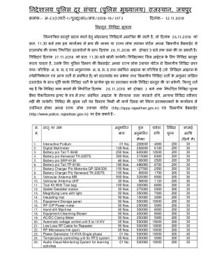 Fillable Online Tenders Portal Government Of Rajasthan Fax Email