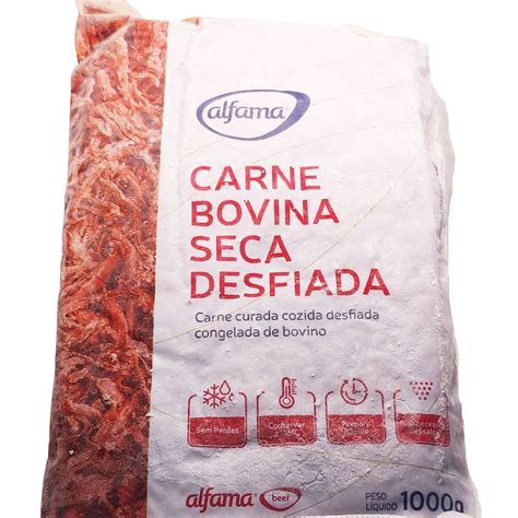 carne seca desfiada alfama 1 kg Laticínios do Russo