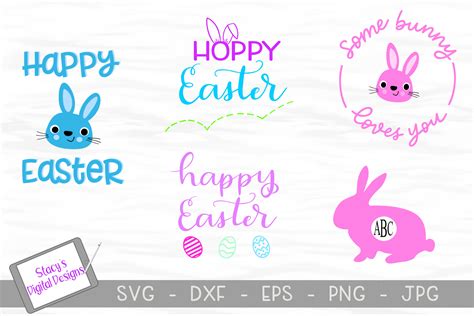 Easter Svg Bundle Includes 5 Easter Svg Designs 216244 Cut Files