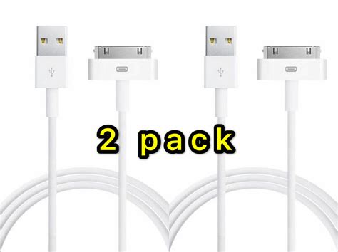 2 Pack Usb Sync Data Charging Charger Power Cable Apple Iphone 4 4s Ipad Ipod Ebay