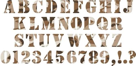 531 Camo Army Font Embroidery Alphabet Embroidery Fonts Army