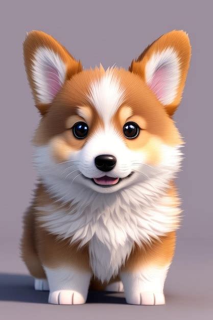 Lindo adorable pequeño cachorro de corgi ia generativa Foto Premium