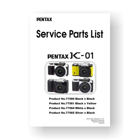 Pentax K-01 Parts List | Digital SLR | USCamera Pentax Parts | Downloads