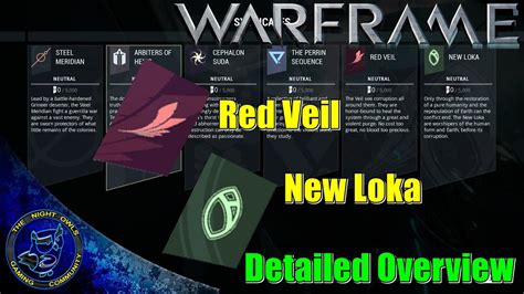 Warframe Syndicates Overview Red Veil And New Loka Youtube