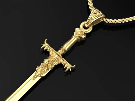 Beautyful Pendant Sword Model Turbosquid 1700080