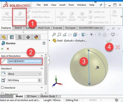 Solidworks Tutorial How To Create A Sphere In Solidworks Tutorial