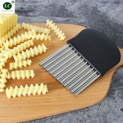 Deep Wave Corrugated Stainless Steel Corrugated Potato Knife Langya