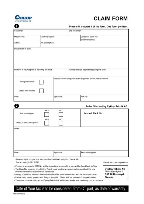 Claim Form