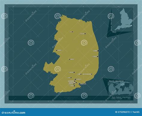 Dover England Great Britain Solid Labelled Points Of Cities Stock Illustration