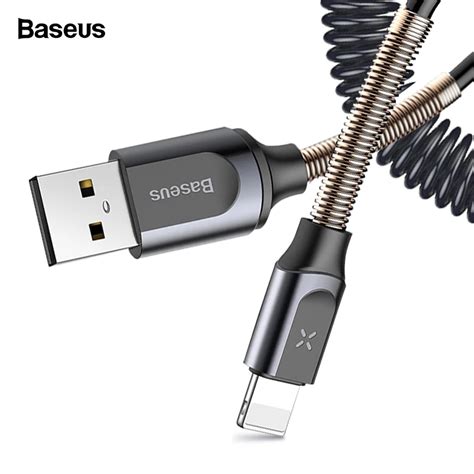 Baseus Usb Cable Retractable Spring Cable For Iphone X Xs Max Xr