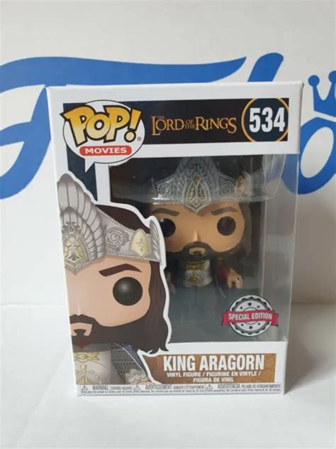 FUNKO POP LE Seigneur des Anneaux Roi Aragorn 534 Édition Spéciale EUR