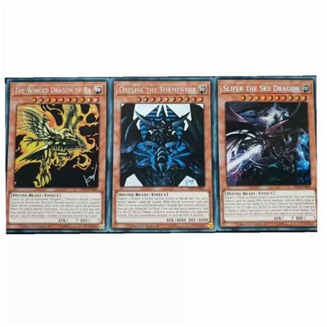 Dioses Egipcios Firmados Ra Slifer Y Obelisco Yu Gi Oh