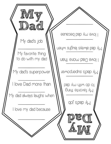 Fathers Day Printable Templates