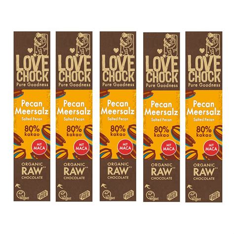 LOVECHOCK Pecan Meersalz 80 Kakao 5x40 G Shop Apotheke