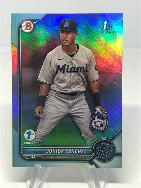 Bowman St Edition Junior Sanchez Sky Blue Foil Parallel Bppf