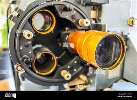 projector  displaying films stock photo alamy