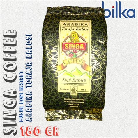 Jual KOPI BUBUK CAP SINGA ARABIKA TORAJA KALOSI 180 GRAM Shopee Indonesia