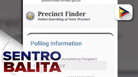 Online Precinct Finder Para Sa Bske Inilunsad Na Ng Comelec Youtube