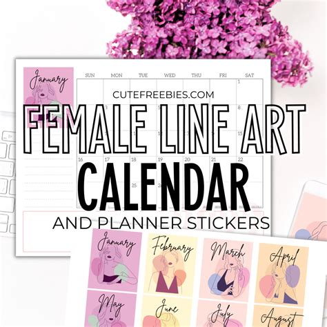 Printable Calendar January Printable Stickers Hilde Laryssa